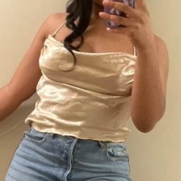 Luxe Plunging neck Sexy party Cami Top - Picture 5 of 5